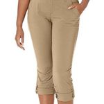 Columbia  Roll Up Tab Bottom Taupe Hiking Trail Stretch Pants NWOT ~ Women's 6 Photo 0