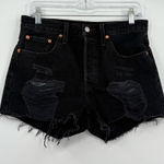 Levi's Levi 501 black jean shorts‎ 28 Photo 0
