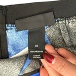 Lane Bryant  Blue Black White Squares Geometric A-Line Pleated Full Skirt size 20 Photo 5