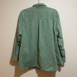 Madewell Plus Garment-Dyed Twill Shirt Jacket Shacket Green Photo 7
