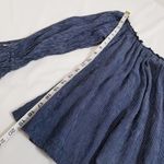 American Eagle AEO  Pinstripes Cold Shoulder Blouse Photo 5