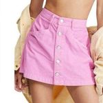 Free People Ray Cord Mini Skirt Bubblegum Pink Womens Size 4 NWOT Photo 1