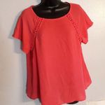 Lily White pink keyhole back blouse Photo 0