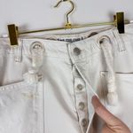 Free People  We the Free Moxie Pull On Barrel Jeans White Paint Splatter Size 27 Photo 8