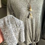 Nine Britton  Stitch Fix Billie Tie Front Brushed Knit Long Sleeve Top Photo 4