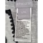 Chico's Black White Batwing Sleeve Contrast Embroidered Poncho Top L/XL Size L Photo 3