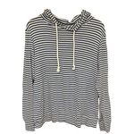 Caslon  Blue and White Striped Nautical Knit Hoodie Size Large Photo 0
