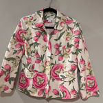 Loft  Floral Pastel Jacket Size 8 Photo 0