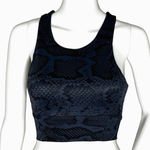 All Fenix Sports Bra Womens Small Black‎ Blue Snake Print Gym Workout Athleisure Black Photo 0