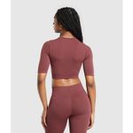 Gymshark  Everyday Seamless Crop Top Burgundy Brown
Size Large Photo 9