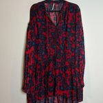 Free People Love Letter Tunic / Mini Dress Merlot Combo Floral Photo 0