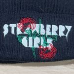 YP Classics Strawberry Girls Rose Beanie Black Photo 2