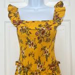 Boho Yellow off the shoulder maxi floral dress Size XS Photo 3