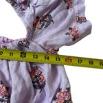 Rhode Purple Floral Linen Lined Crop Top Women Blouse Size Small | 25 Photo 4