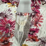 Waif Magenta Daisies Floral Eyelet Peplum Cami Top Photo 3