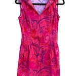 Elie Tahari Floral Print Sleeveless Pleated Fit and Flare Dress Size 10 Photo 0