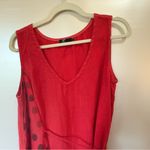 Red Sleeveless Dress with Polka Dot Detail Sleeveless Photo 5