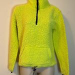 No Boundaries Nobo Neon Yellow Green Quarter Zip Sherpa XC Sz XS/XCH 1 LN Photo 2
