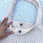NWOT Knit Crochet Tote Bag Photo 1