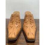 MIA Women’s Vicki Laser Cut Leaf Pattern Slip-On Leather Mules Tan Size 9.5M Photo 5