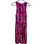 Tart  Tie Dye Red White Blue Mini Dress Size Medium Photo 1