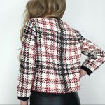 W By Worth Bouclé Knit Plaid Top | Size S Photo 2