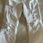 frame denim  Women’s Le Skinny de Jeanne White Stretch Ripped Jeans - Size 28 Photo 3