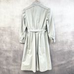 Nordstrom VTG  Brass‎ Plum Dress Trench Coat Size 11 Retro Modest Minimalist Gray Photo 1