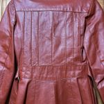 VTG 70s Women's Leather Rust Brown Belt Jacket Coat Retro Boho Indie Disco Small Photo 7