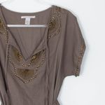 Victoria's Secret  Embellished Linen Blend Short Sleeve‎ Dress Womens Size Medium Photo 1