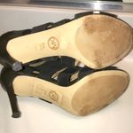 Michael Kors MICHAEL Women’s Hunter Green Leather Fabric Strappy Open Toe Heels Photo 6