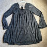 Altar'd State Altar’d State Charcoal Lace Boho Dress With Bell Sleeves. Size Large Photo 8