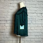 CeCe Ponderosa Pine Green Ruffle Blouse XS NWT Photo 3