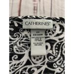 Catherines Tank Top Womens 2X 22/24W Scoop Neck Sleeveless Geometric Black White Photo 1
