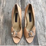 Steven By Steve Madden Vintage embellished open toe leather heels size 8.5 Photo 1