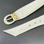 Christian Dior Vintage 17020 Light Gray Soft Leather Women’s Dress Belt Size M Photo 3