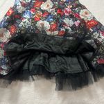 Kapukino Floral Black Skirt with Tulle Hem Size M Pink Size M Photo 4