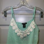 Miss Chievous NWT  Mint Crochet Lace V Neck Sleeveless Tank size Large Photo 5