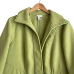 Chico's  3 Women‎ Jacket XL Green Pockets Open Front Cuffed Fleece Warm Cozy Coat Photo 11