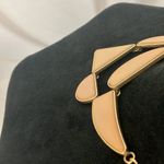 Light pink and gold Geometric shapes Bib Necklace Photo 4