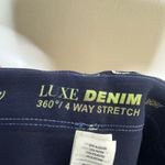 Luxe  Denim Cropped Jeans with Lattice Detail Photo 8