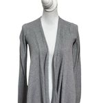 Athleta Solstice Wrap Merino Wool Ribbed Draped Gray Cardigan Sweater Size XXS Photo 2