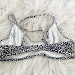 Athleta Zimbabwe Animal Print underwire Bikini swim Top black white blue 38 B C Photo 4