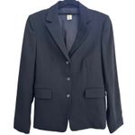 J.Crew  Wool Blazer Black Size 10 Minimalist Professional Staple Jacket Modern Photo 0