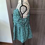 Maurice's  Liberty Floral Green Cami Spaghetti Tank Top Ruched Front Cute Size XL Photo 2