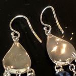 MICHAEL DAWKINS Starry Night Blue Topaz Cultured Pearl Sterling Silver Earrings Photo 10