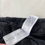 ZARA 100% Linen Black High Rise Shorts Pockets Size L Photo 6