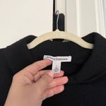 autumn cashmere  Sweater Women's Mock Neck Colorblock White Black Pullover Photo 1