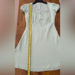 All in Favor NWOT Mint Green Short Puff Sleeve Short Dress Size L Lace Neckline Photo 8