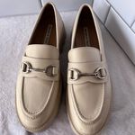 Chelsea and Violet Vera Leather Loafers Cream 8.5B Slip On Lug Sole Platform Photo 1